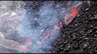 Vent that formed on the wall of Halema‘uma‘u crater Kīlauea volcano — June 7 2023 [upl. by Maddi]