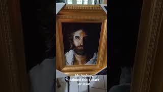 My husband painted a portrait of Jesus by Akiane Kramarik of Prince of Peaceshorts [upl. by Alan]