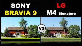 Sony Bravia 9  LCD mini LED FALD TV vs LG M4 Signature OLED 4K HDR Smart TV  Sony vs LG TV [upl. by Anerul]