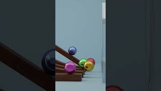 Which is the Fastest  quotBrachistochrone curvequot 🛝⚽ blender3d simulation animation [upl. by Aronos]