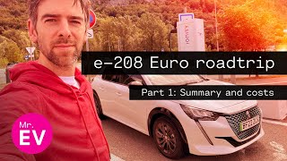 Small car big journey 2300 electric miles around Europe in the Peugeot e208 part 1 [upl. by Nalhsa]