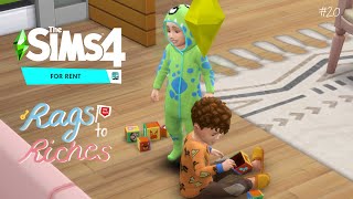 เลี้ยงลูก ดูบ้าน กิจกรรมล้านแปดอย่าง 👶🏻🏠😈 the sims 4 rags to riches for rent ep20 [upl. by Yuh835]