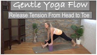 15 Min Gentle Yoga Flow to Release Full Body Tension  Perfect Evening Stretch with Yoga Blocks [upl. by Dumond]