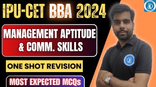 IPUCET  BBA 2024  Most Expected MCQs  Management Aptitude amp Communication Skills [upl. by Pollak]