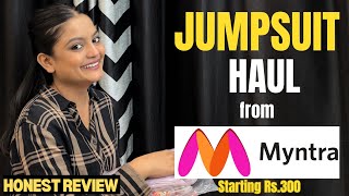 MYNTRA haul Trendy Summer jumpsuits Haul  TryOn Haul  Honest Review  Vaishali’s World [upl. by Euqenimod]