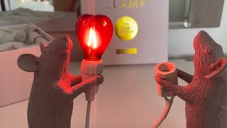 ASMR Clicky  Soft Spoken  Unboxing Seletti Mouse Lamp Love Edition show and tell [upl. by Frants]