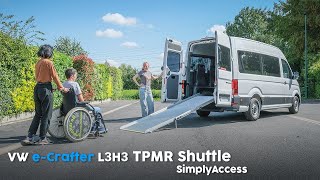 Volkswagen eCrafter L3H3 TPMR Shuttle Triflex Easy un minibus TPMR électrique avec accès navette [upl. by Willem536]