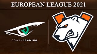 Cowana vs VP Clubhouse  Cowana Gaming vs Virtuspro  European League 2021 21 June 2021 [upl. by Harwin]