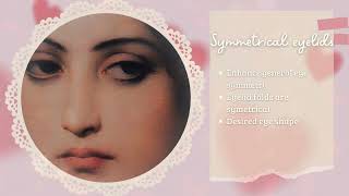 Symmetrical eyelids  eye shape relaxing classical music  water sounds [upl. by Notserk]