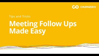 Tips and Tricks  Meeting Follow Ups Made Easy [upl. by Bush]