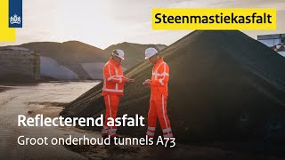 Uniek reflecterend asfaltmengsel in tunnels A73 [upl. by Ainit]