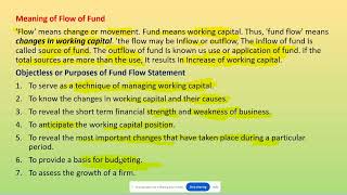 Fund flow statement meaning of fund flow preliminary techniques of fund flow [upl. by Akiehs282]