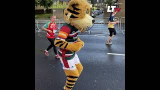 Club mascot Welford completes the London Marathon [upl. by Kiri]