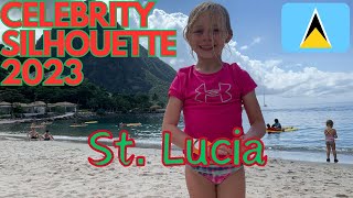 SAINT LUCIA  Celebrity Silhouette Holiday Cruise 2023 [upl. by Nowad]