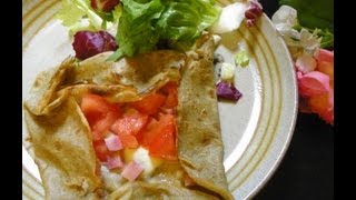 Crêpe salée au Sarrasin Mozzarella amp Tomate [upl. by Nylatsirk240]