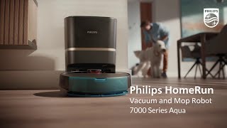 Philips HomeRun Aqua Vacuum and Mop Robot home mapping [upl. by Kohler]