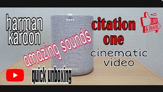 harman kardon citation one quick unboxing and sound test cinematic video [upl. by Allin]