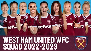 WEST HAM UNITED WFC Squad 202223  WEST HAM UNITED WFC  WSL [upl. by Butte]