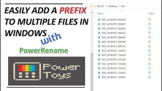 Easily Add A PREFIX to Multiple Filenames Power Rename [upl. by Neukam292]