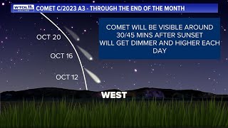 Comet to be visible beginning this weekend and for the rest of the month [upl. by Rehnberg525]