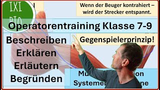 Aufgabentraining Sek 1  Beschreiben Erklären und Begründen am Beispiel der Muskelkontraktion [upl. by Atikihs]