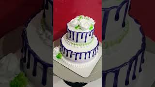 two tier cake makingtwo tier cake decorationstwo tier cake design [upl. by Nylassej]