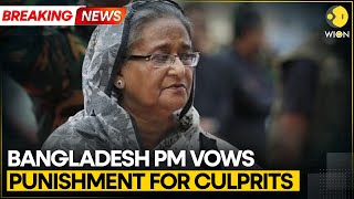 Bangladesh quota protests PM Sheikh Hasina addresses nation over deadly protests  WION Breaking [upl. by Piero]