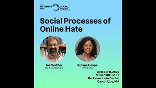 Social Processes of Online Hate [upl. by Anadal]