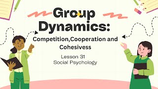 Group Dynamic  Cooperation Competition and Cohesiveness  Social Psychology [upl. by Ontine429]