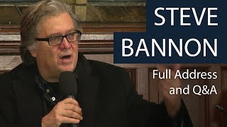 Steve Bannon  Full Address and QampA  Oxford Union [upl. by Ynhoj]