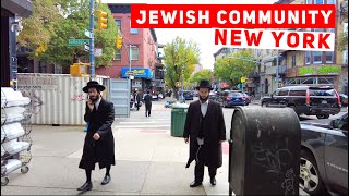 Hasidic Jewish Community  South Williamsburg New York City  Walking Tour 4K [upl. by Orlosky]