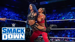 Bianca Belair vs Sasha Banks SmackDown Oct 1 2021 [upl. by Enirehtacyram]