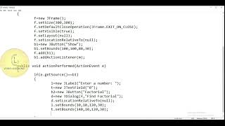 Java  Swing class JDialog  add ActionListener  find factorial CodeLearning [upl. by Eseenaj]