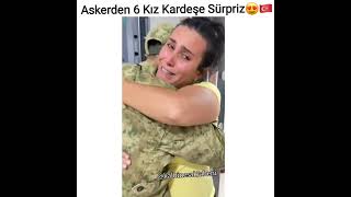 Askerden 6 Kız Kardeşe Sürpriz😍🇹🇷kalbinesaklabenishort shortvideoaskvideo videosyoutubeshorts [upl. by Wenoa]