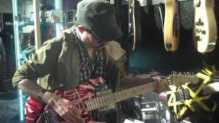 Playing the new EVH Fender RBW Striped series guitar at NAMM 12713 [upl. by Marta592]