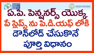 How To Download AP Pensioners Payslips PENSIONERS PAY SLIPS SALARY PARTICULARS DOWNLOAD IN PDFCFMS [upl. by Nnahs977]