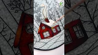 Painting House on Glass 😱 🏠 shorts [upl. by Frager]