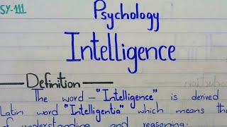 Intelligence Theories of Intelligence Single Factors of Theorists Psychology APSY111 PU [upl. by Karil406]