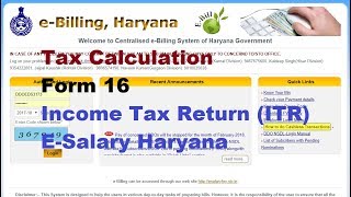 E Salary Haryana Tax Calculation amp FORM 16  Parveen Choudhary [upl. by Clie]