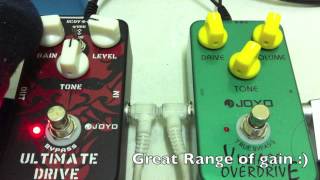 Joyo Ultimate Drive and Vintage Overdrive Demo [upl. by Novehs322]