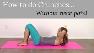 How To Do Crunches Without Neck Pain  Crunches for Beginners [upl. by Alenson]