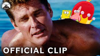 David Hasselhoff Saves SpongeBob amp Patrick  The SpongeBob SquarePants Movie  Paramount Movies [upl. by Adnahsed]