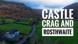 Castle Crag and Rosthwaite  Lake District by drone [upl. by Barina]