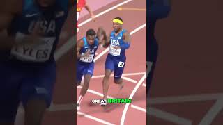 USA Wins Gold in Mens 4x100 World Championships New American Record top topplays olympics2024 [upl. by Syck]