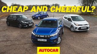 Britains best cheap cars  Dacia vs Hyundai vs MG vs Kia  Autocar [upl. by Gearard]