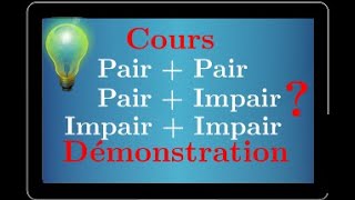 Somme dentiers pairs et impairs • démonstration du cours • mathématiques seconde [upl. by Conlon550]