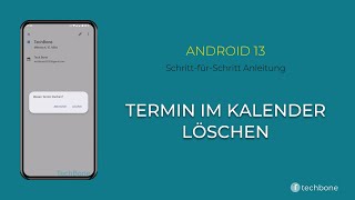 Termin im Kalender löschen Android 13 [upl. by Ganny]