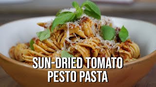 SunDried Tomato Pesto Pasta  The Tastiest Recipe [upl. by Can274]