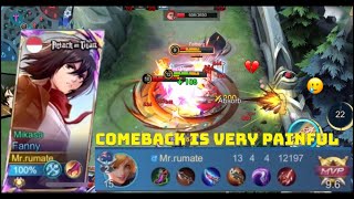 comebacks is very painful 🥲💔  Mobile legends [upl. by Nylannej]