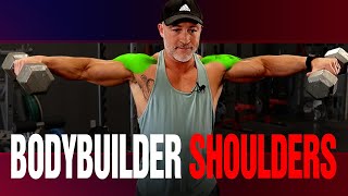 Over 40 Bodybuilding Style Dumbbell Shoulder Workout BOULDER SHOULDERS [upl. by Kehsihba]